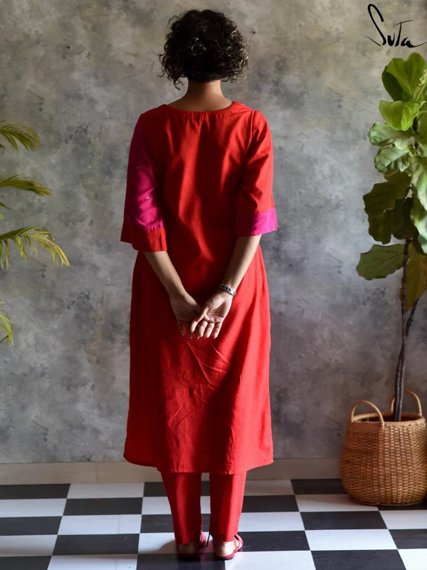 Red-Pink Kurti - Image 2