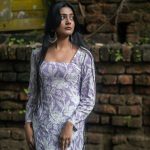 Geet Corset Full Sleeves Lavendar Short Kurti