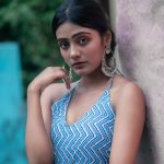 Bebo Halter Neck Katha Stich Backless Short Kurti