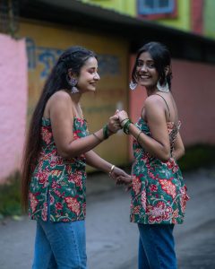 Sharanya Green T-Shirt Kurti